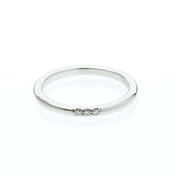 TIFFANY Silver Diamond Ring - Picture 1 of 9